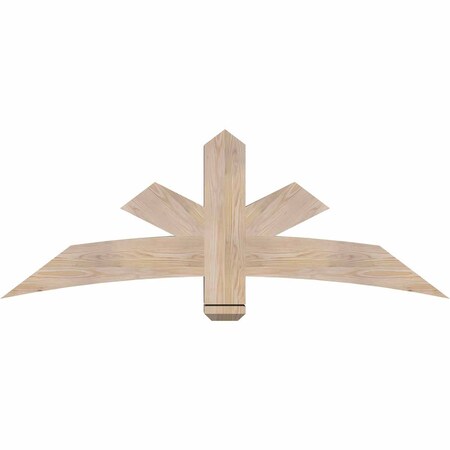 Ekena Millwork Alberta Smooth Timber Gable Bracket, Douglas Fir, 60"W x 22"H x 5 1/2"D x 5 1/2"F, 9/12 Pitch GBW060X22X0606ALB00SDF